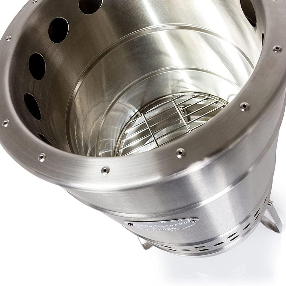 Feuerhand Fire Barrel Pyron, Stainless Steel Double-Walled Fire Pit for Yard ...