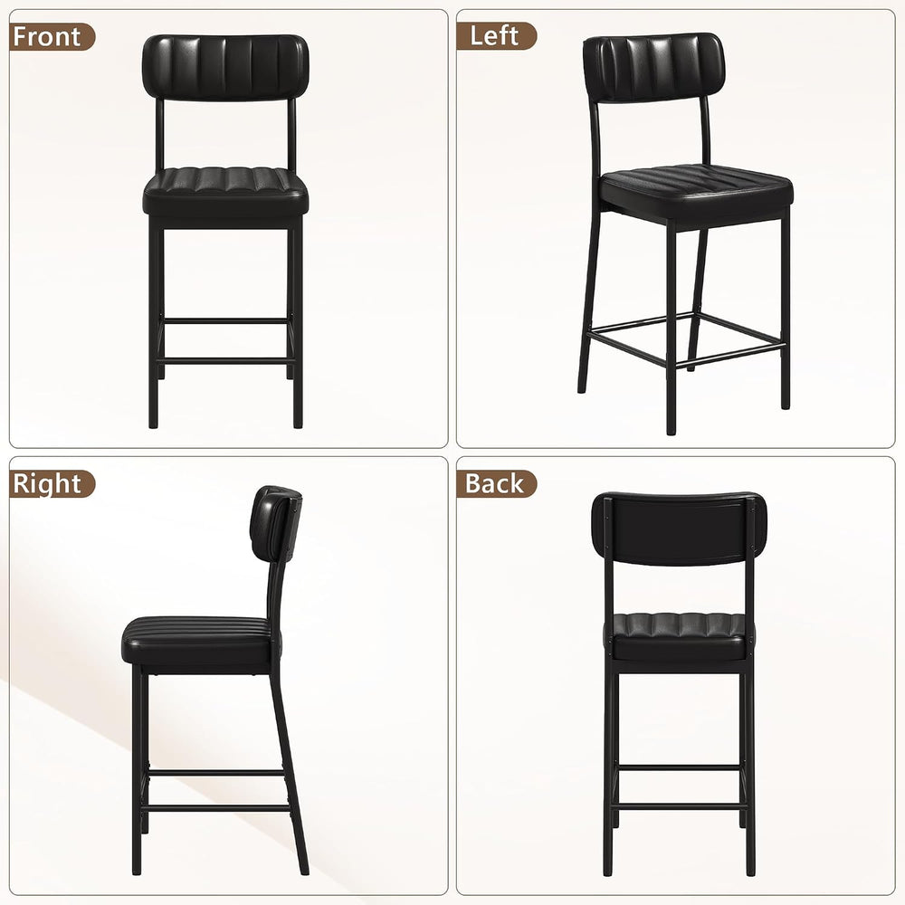 Einhomn Bar Stools Set of 2, 26'' Tall Counter Height Bar Stools, Uph...