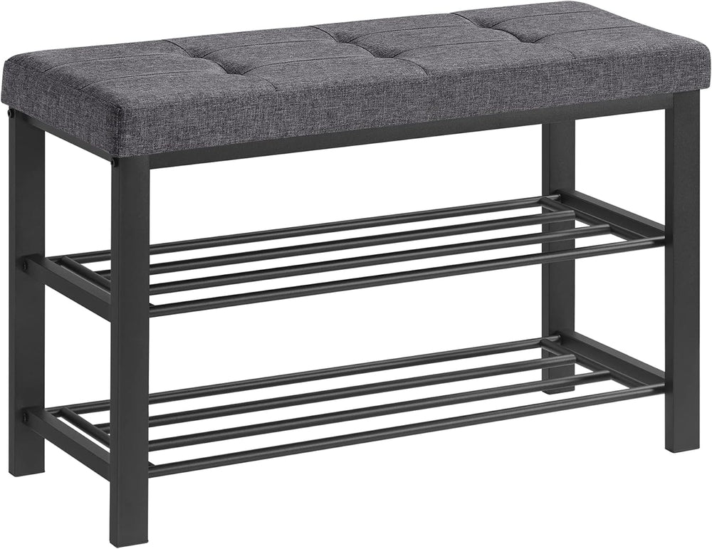 SONGMICS Shoe Bench, Storage Bench, Entryway Bench with Cushion