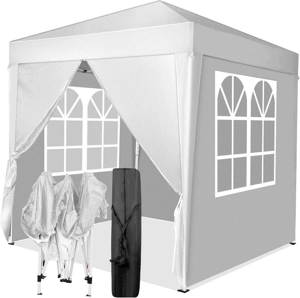 Outvita 6.5x6.5ft Pop Up Canopy Tent for Patio Party BBQ Camping White