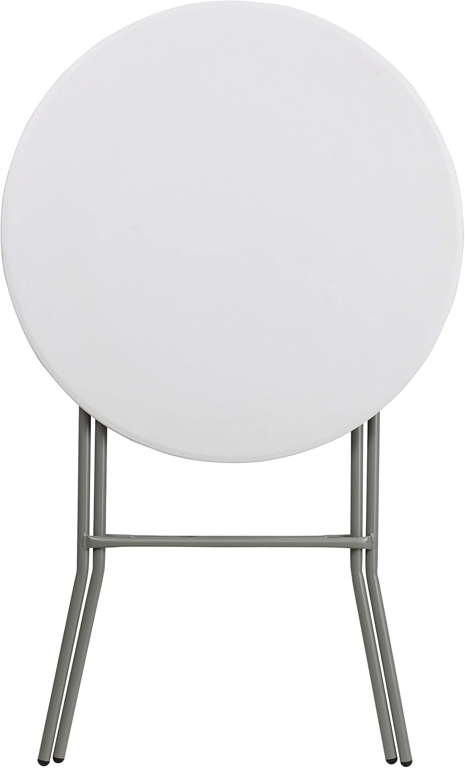 Flash Furniture 2.6-Foot Round Granite White Plastic Folding Table