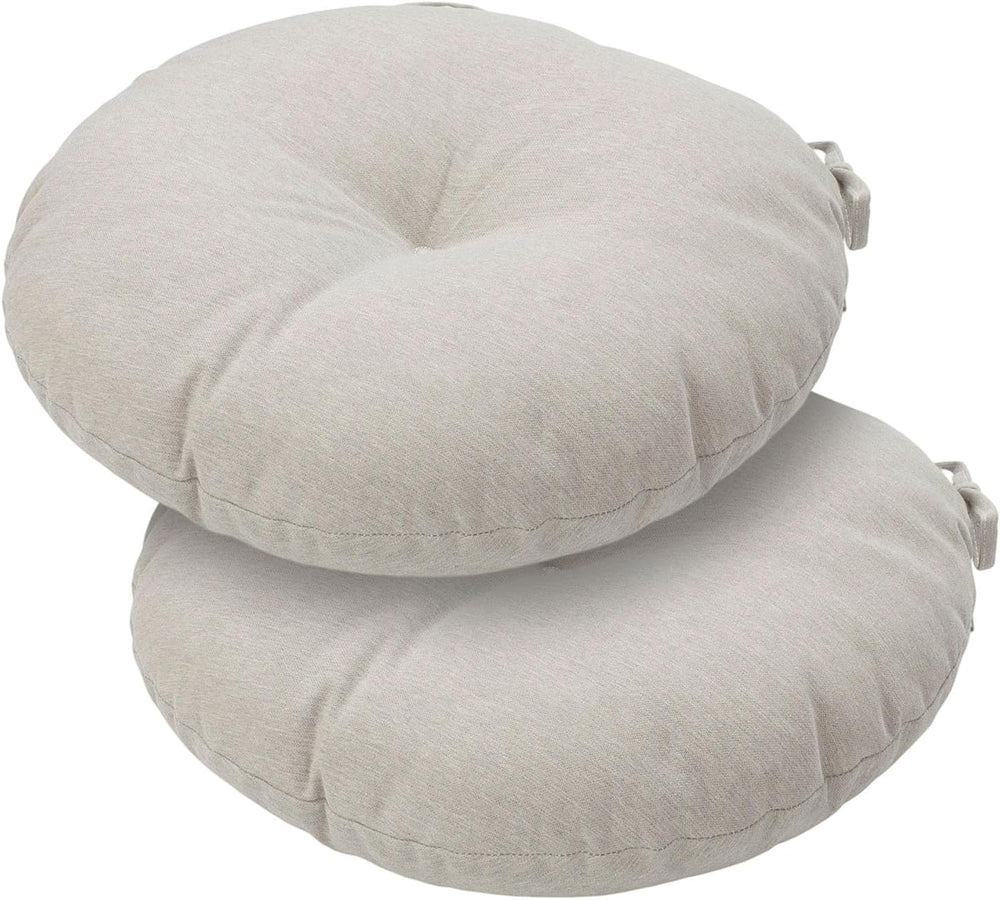 Bistro Chair Cushions 15 inch,Set of 2,Tufted Round Chair Cushions with Ties,...