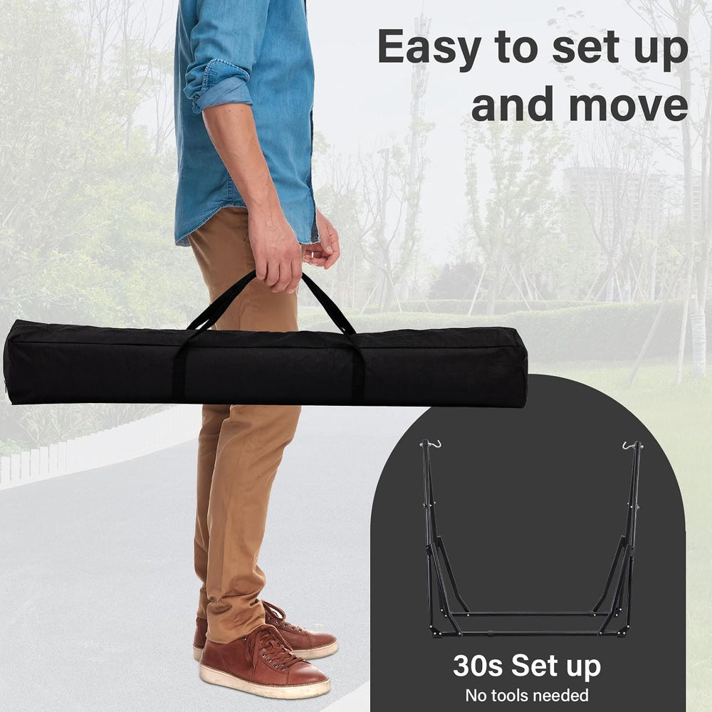 GDY Hammock Chair with Stand, 550 lb Capacity, Easy Set Up, with Carrying Bag...