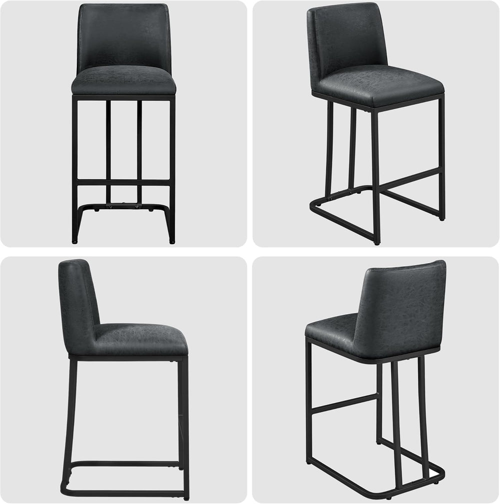 Yaheetech 24'' Bar Stools Set of 4, Counter Height Bar Stools, Dark Gray
