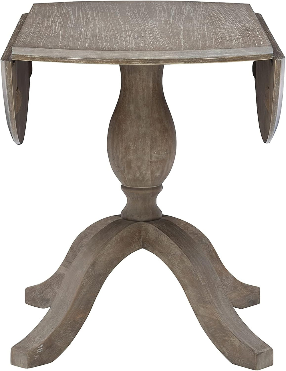 Linon Home Decor Mauro Antique Rustic Brown Drop Leaf Small Dining Table with...