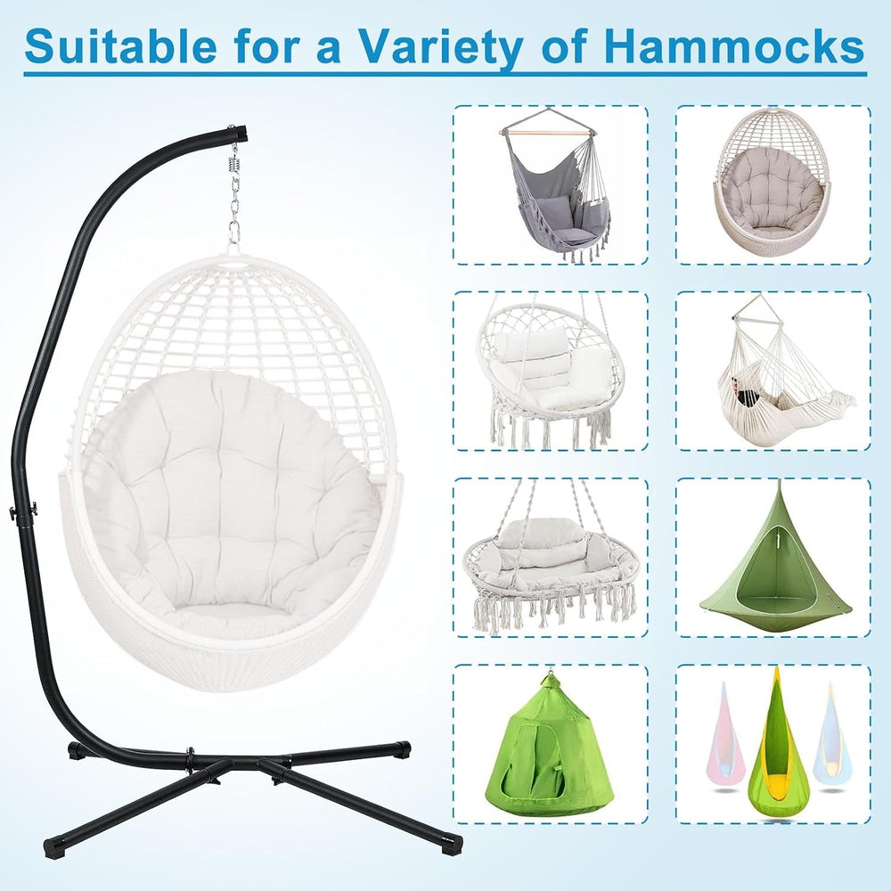 BPS Hammock Steel Stand Only C-Stand for Hanging Hammock Chairs - 300 Pound C...