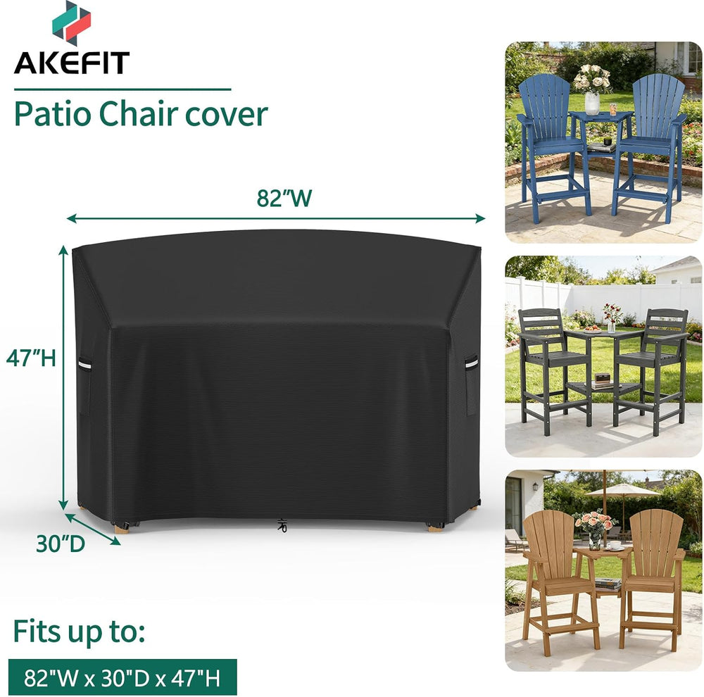 AKEfit Tall Adirondack Chairs Set Cover, 600D Oxford Fabric Adirondack Chair ...