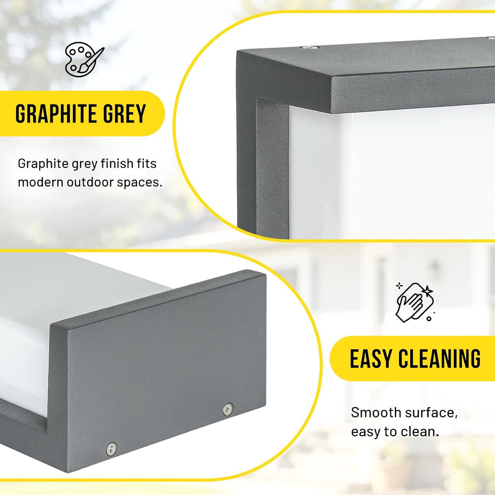 Outdoor Wall Lights, 15W Integrated LED, 3CCT Selectable, IP65 ETL