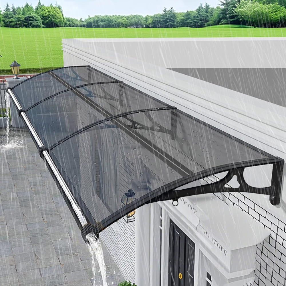 Window Awnings Exterior UV Rain & Snow Protection with Aluminum Bracket D...