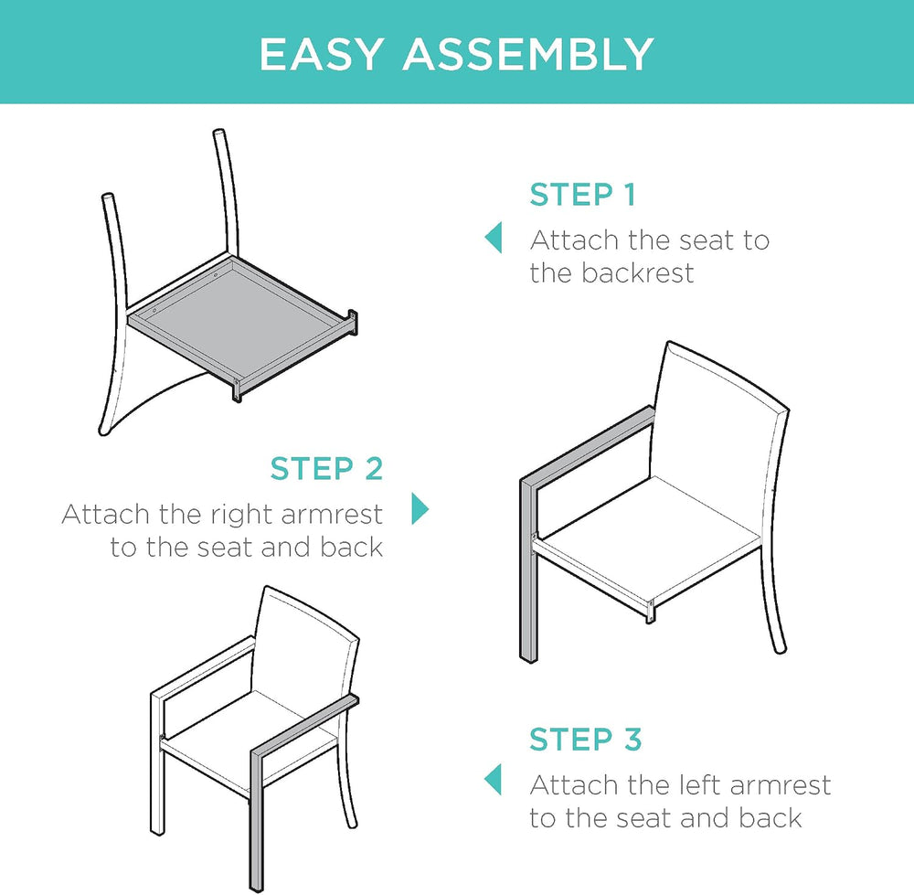 Best Choice Products Set of 2 Stackable Outdoor Wicker Dining Chairs All-Weat...