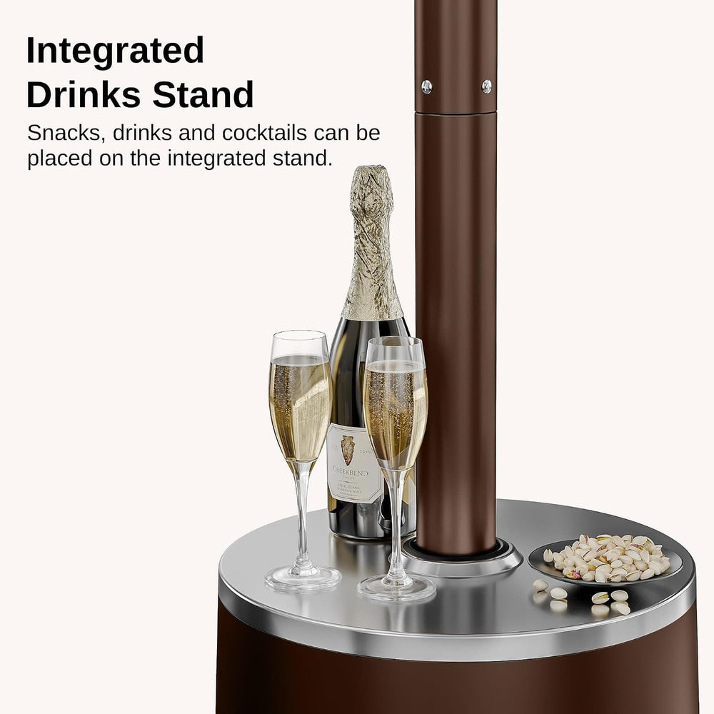 EAST OAK 50,000 BTU Patio Heater with Sand Box, Table Design, Double-Layer St...