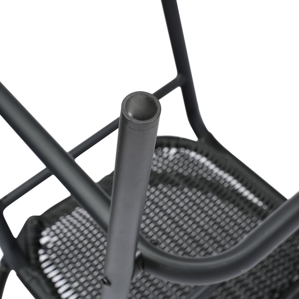 Flash Furniture PE Rattan Indoor/Outdoor Restaurant Barstool, Black, 2-Pack