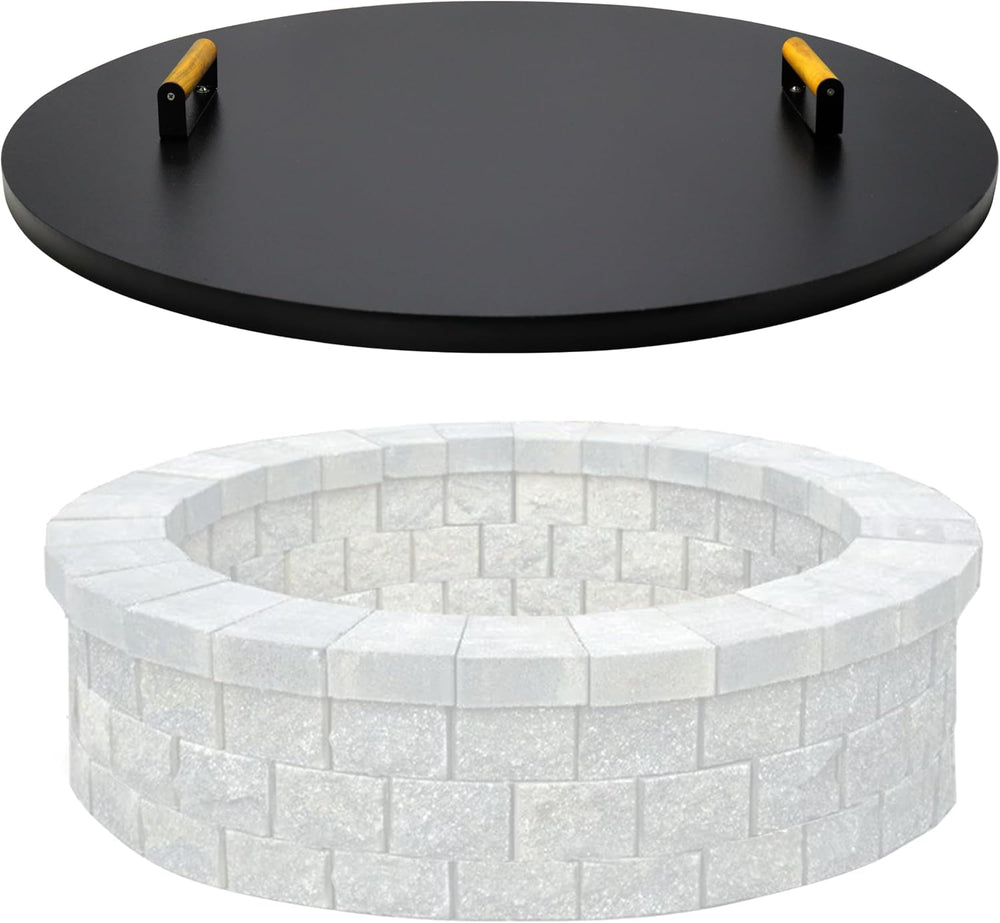 FEBTECH - 30" Round Fire Pit Lid - Heat Resistant Fire Pit Cover Round