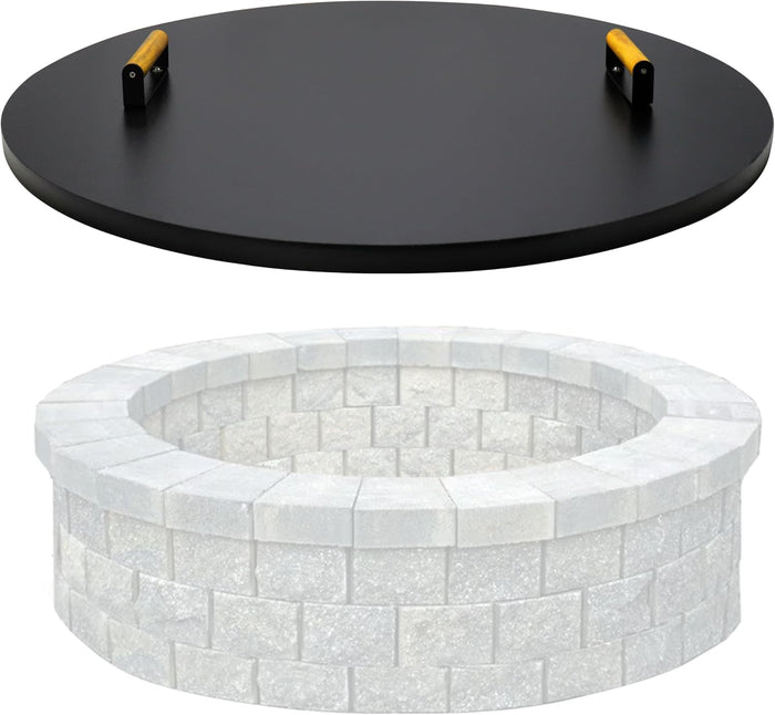 FEBTECH - 30" Round Fire Pit Lid - Heat Resistant Fire Pit Cover Round