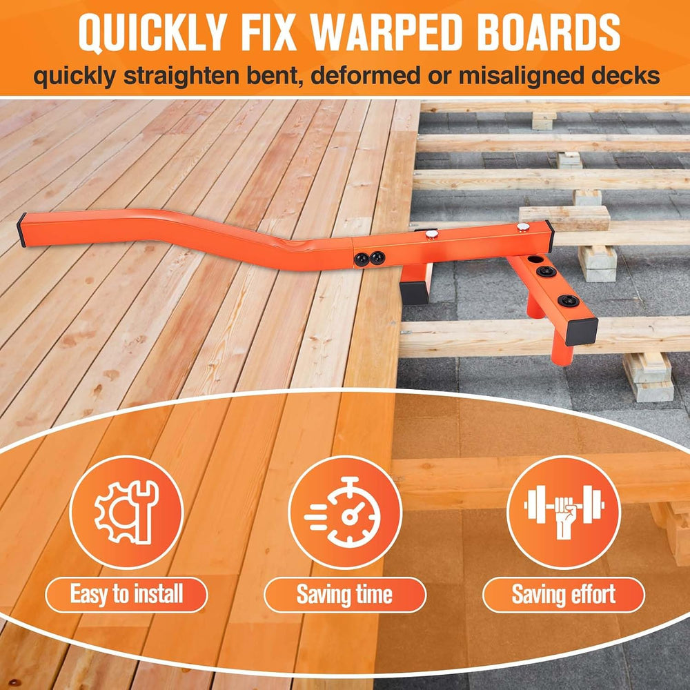 Deck Board Straightening Tool 24in, Deck Board Bender Adjustable Heavy-Duty