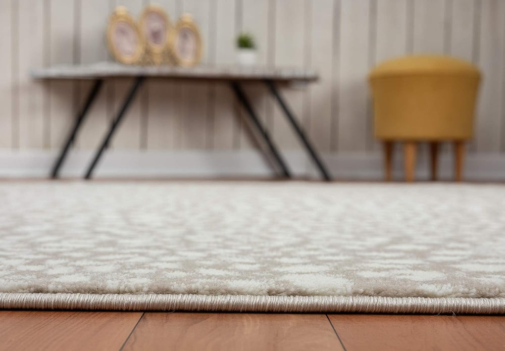 Abani White Cheetah Print Area Rug | 4' x 6' Beige Antelope/Leopard/D...