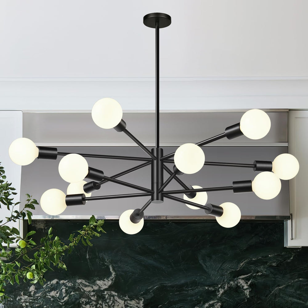 11"-52" Height Adjustable Modern Chandelier Ceiling Light Fixture, ...