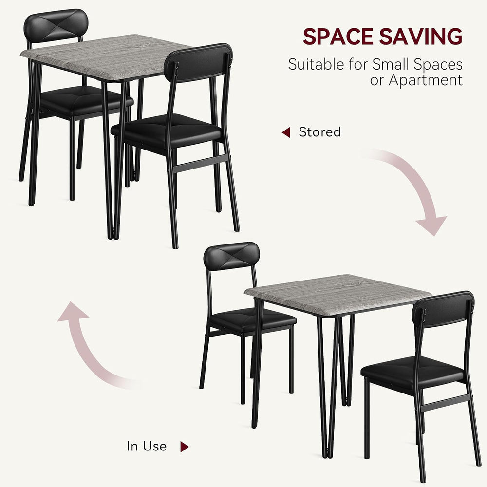 IDEALHOUSE Dining Table Set for 4, Kitchen Table with Upholstered Chairs for ...