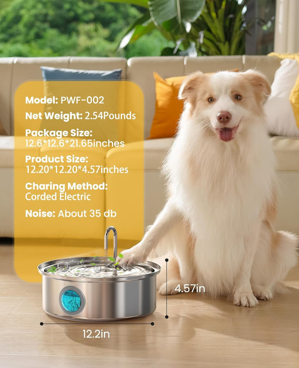Oneisall 7L/230oz Pet Water Fountain