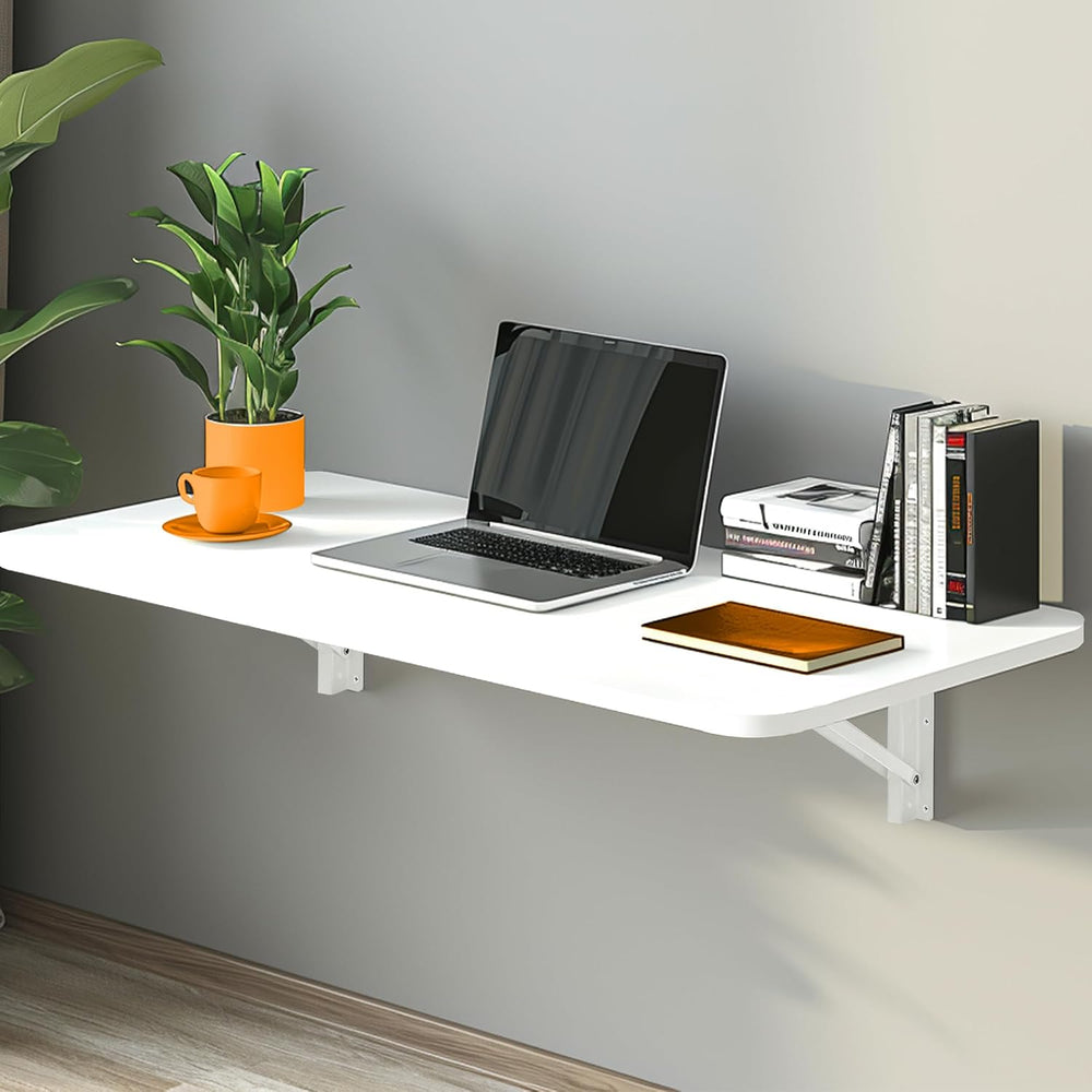 Laundry Folding Table, 40'' x 20'' Wooden Wall Mount Desk, La...