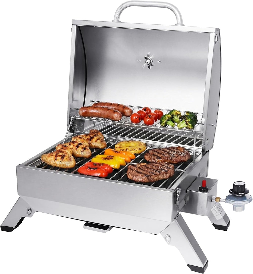 Royal Gourmet GT1001 S/S Portable Propane Gas Grill with Folding Legs