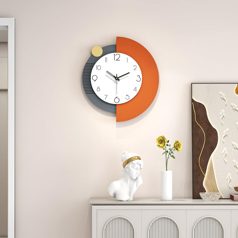 FLEBLE Modern Wall Clocks for Living Room Decor Large Decorative Wall Clock
