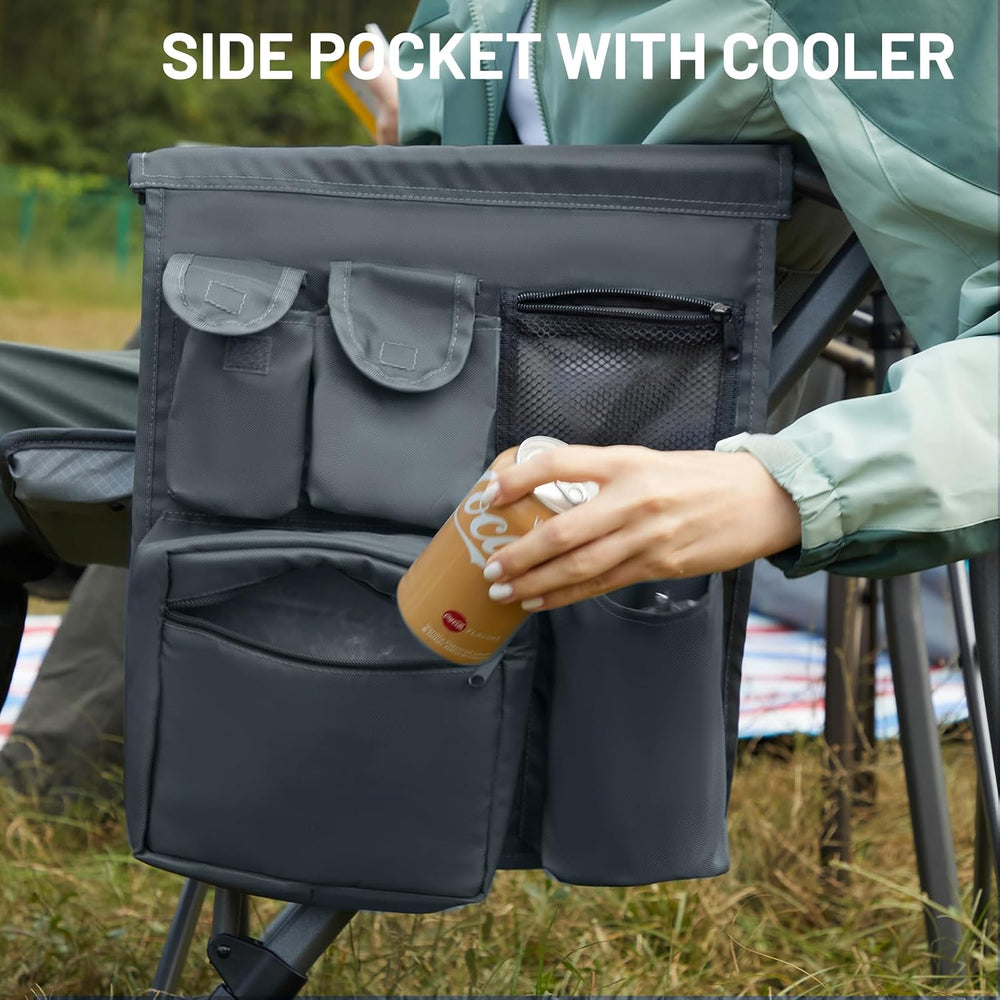 TIMBER RIDGE Oversized Folding Camping Chair High Back Heavy Duty for Adults ...