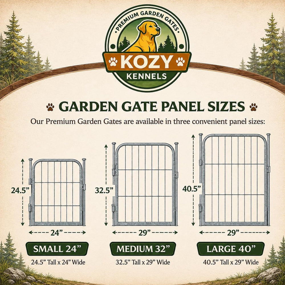 Decorative Outdoor Garden Fence - 24in, 8 Panels - Grey Heavy Duty Metal Fenc...