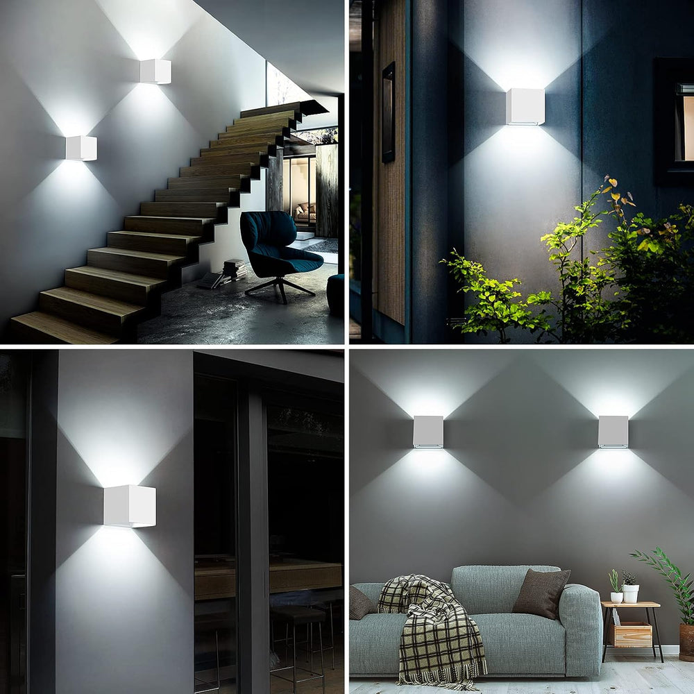 Juyace 2 Pack 20W LED Modern Wall Sconce Outdoor Up and Down Exterior Light