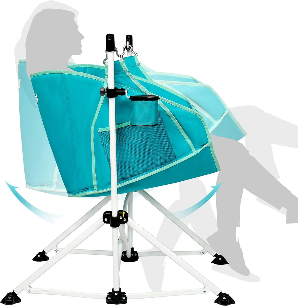 Portal Hammock Camping Chair Folding Rocking Chair Portable Swinging Chair wi...