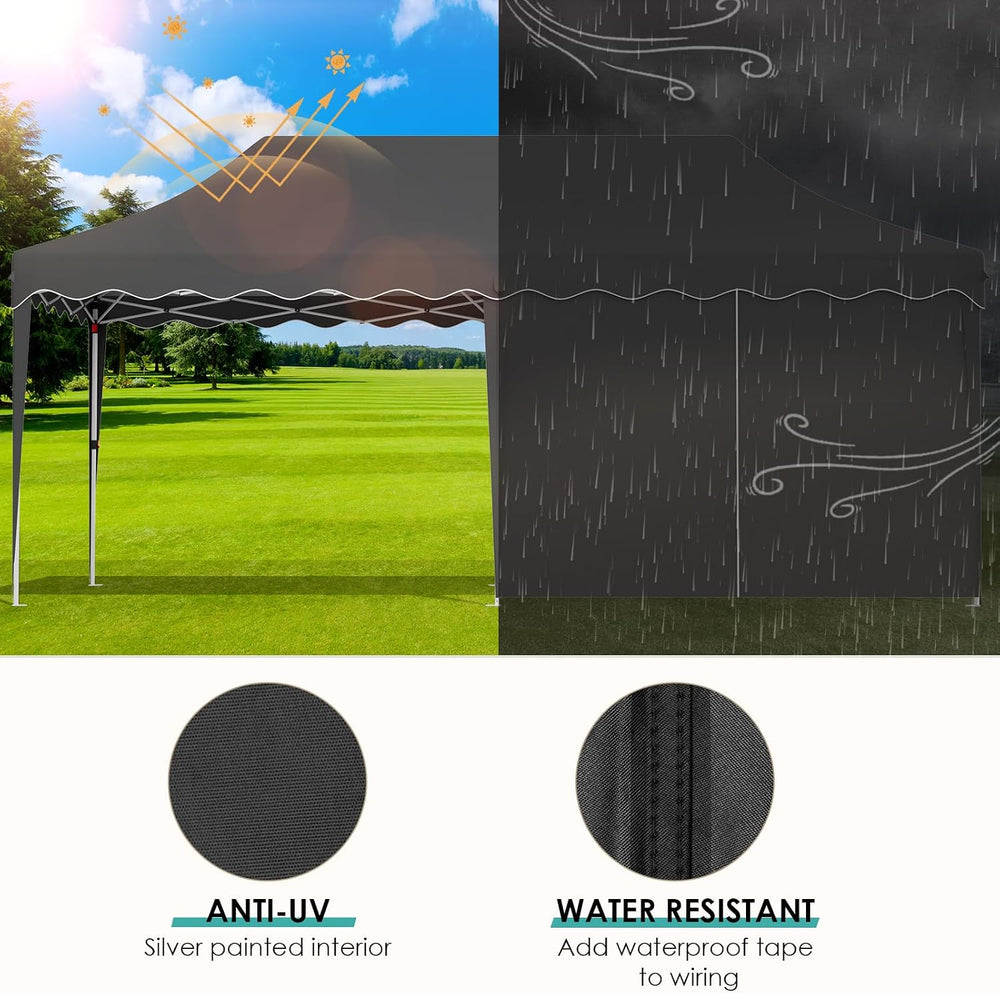 MAMIZO 10x20ft Pop up Canopy Tent w/6 Sidewalls, Canopy Tents for Parties