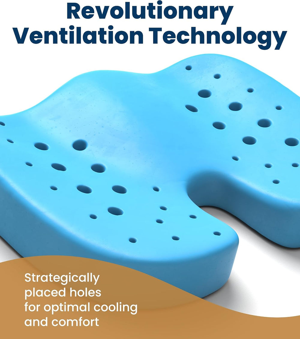 Everlasting Comfort Doctor Recommended Memory Foam Seat Cushion for Office Ch...