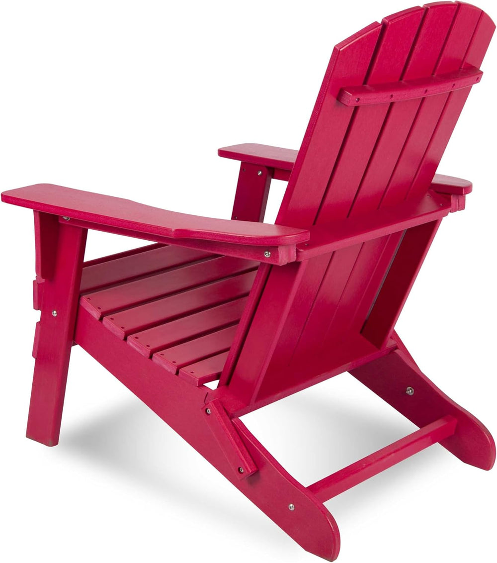 Shine Company 7626CP Seaside Mid-Century Modern Folding Plastic Adirondack Ch...