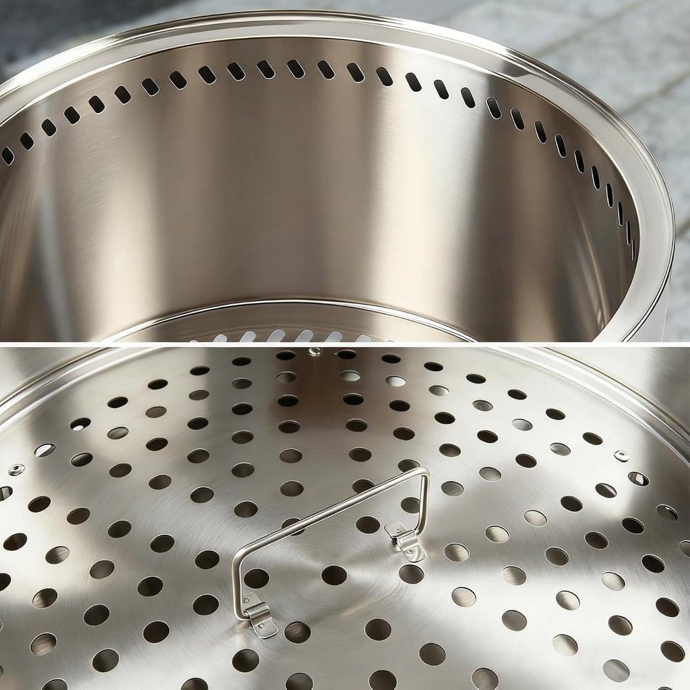 HGD 20 Inch Smokeless Fire Pit with Stand, Stainless Steel Wood Burning Stove...