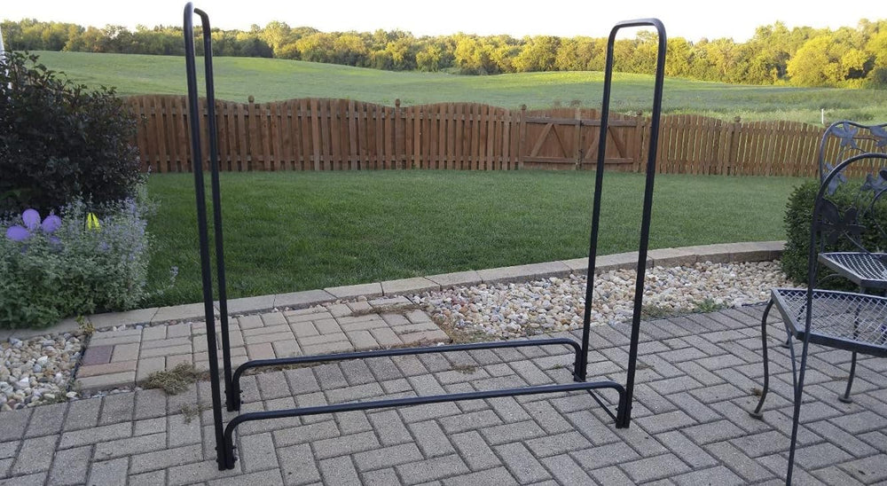 Rocky Mountain Goods 4 ft Firewood Rack - Outdoor/Indoor Wood Storage Holder ...