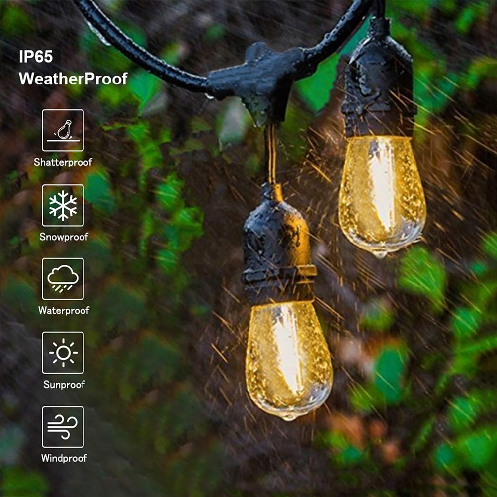 Svater Outdoor String Lights 50 FT Outside LED Patio Light E26 Waterproof