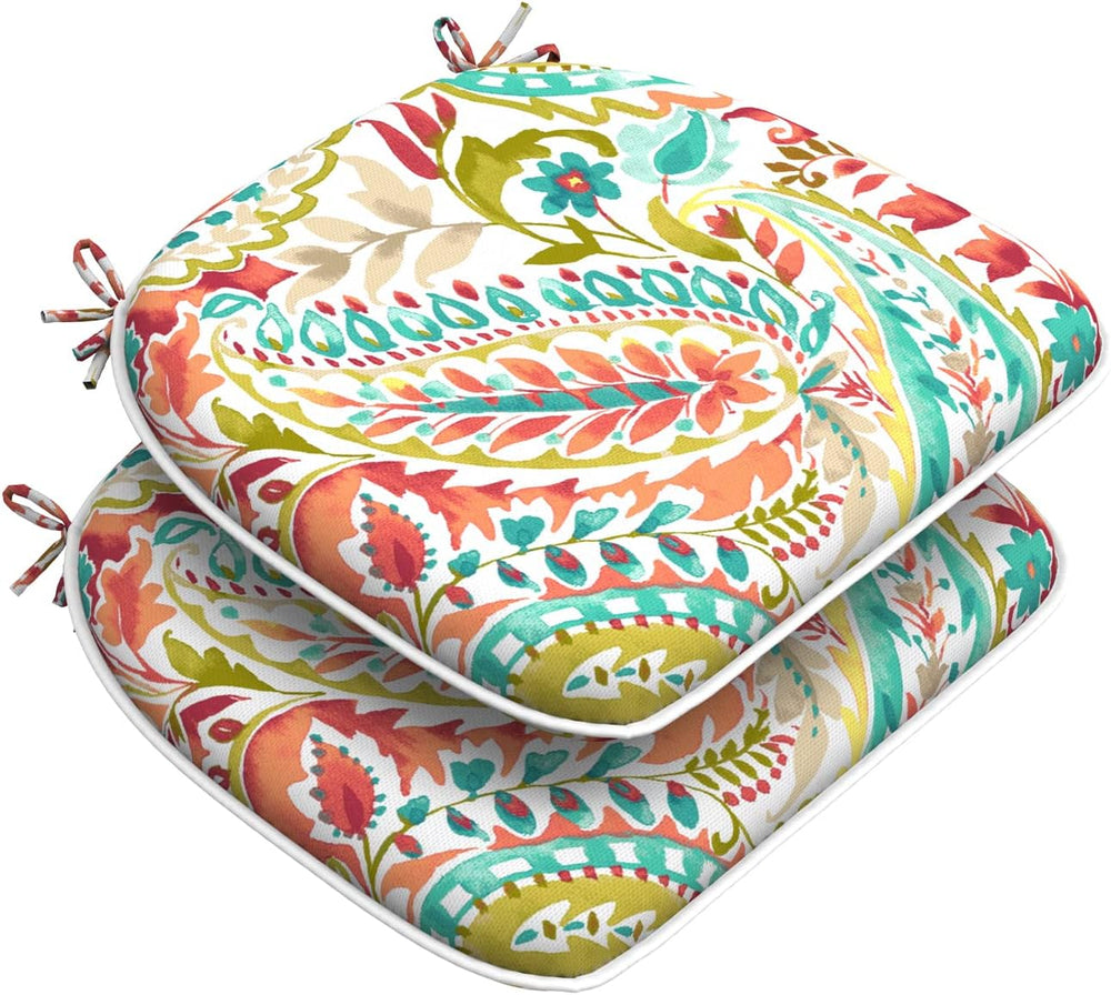 DYTXIII Set of 2 Outdoor Chair Cushions with Ties,Water Repellent Patio Chair...