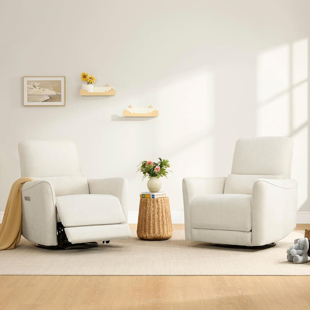 CHITA Power Swivel Glider Recliner Chair, Tall-Wide, Linen