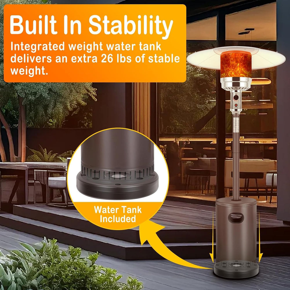 Hykolity 50,000 BTU Patio Heater with Sand Box, Table Design, Double-Layer St...
