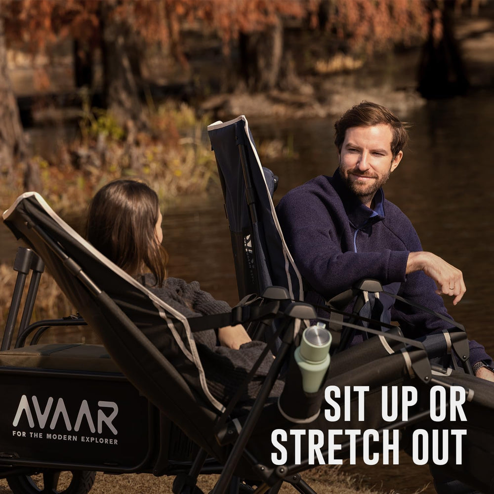 Go-Horizon Hammock Reclining Camping Chair 400 lbs,Full Lie-Flat Folding Chai...