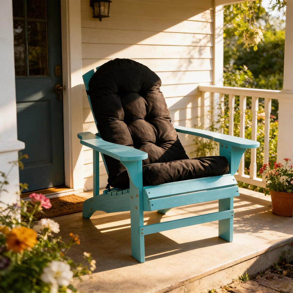 Outdoor Adirondack Chair Cushions Set of 2, Non-Slip Waterproof High Back Tuf...