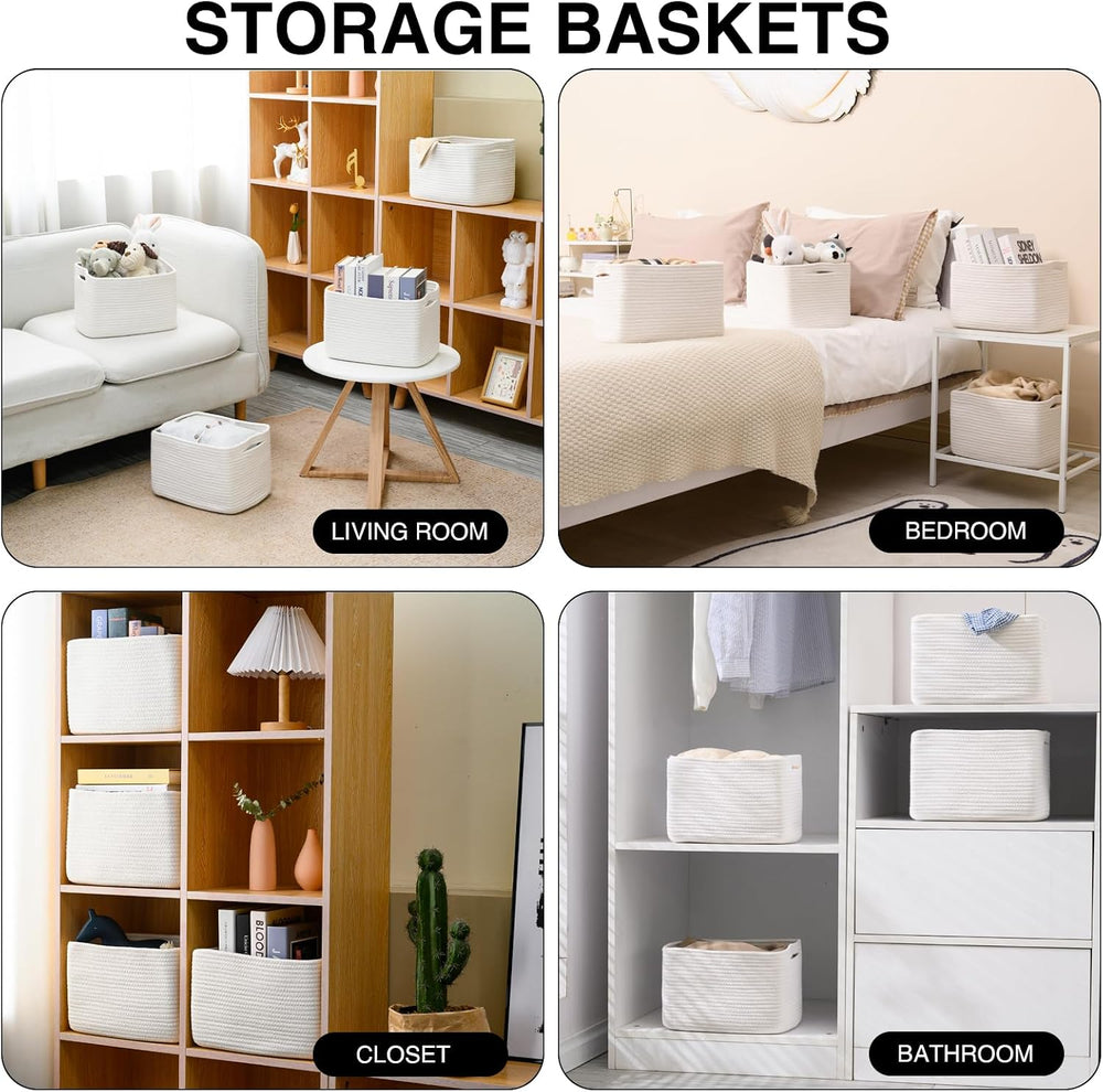 ICERZCZ Storage Baskets for Organizing 12.5"x9.1"x7.9" (4 Pack...