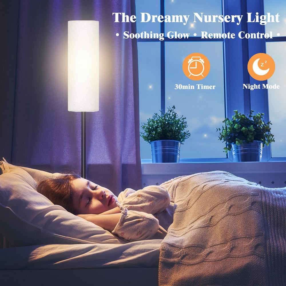 Qaubauyt Smart LED Floor Lamp with APP Control & RGB Colors - Dimmable St...