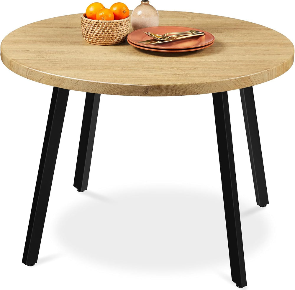 Best Choice Products Round Dining Table 35.5”, Mid-Century Modern Kitchen Tab...