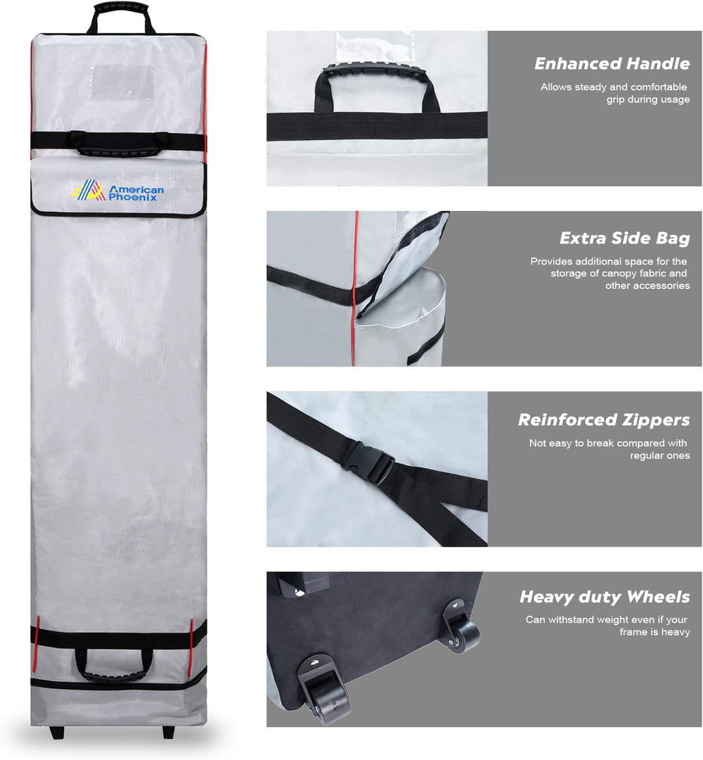 AMERICAN PHOENIX Canopy Wheel Storage Bag - 60"x15"x8" Conveni...