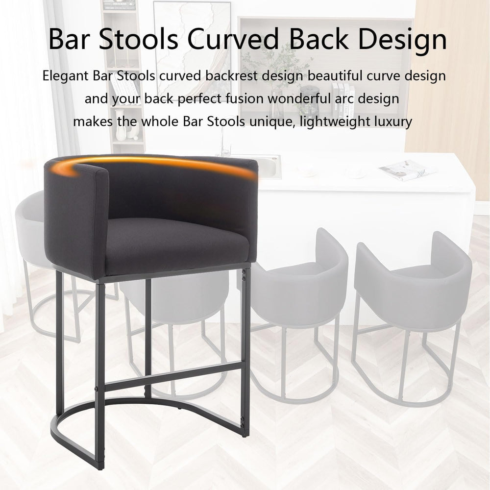 Riknuxi Counter Height Bar Stools Set of 3, Modern Bar Stool with Back, Barre...