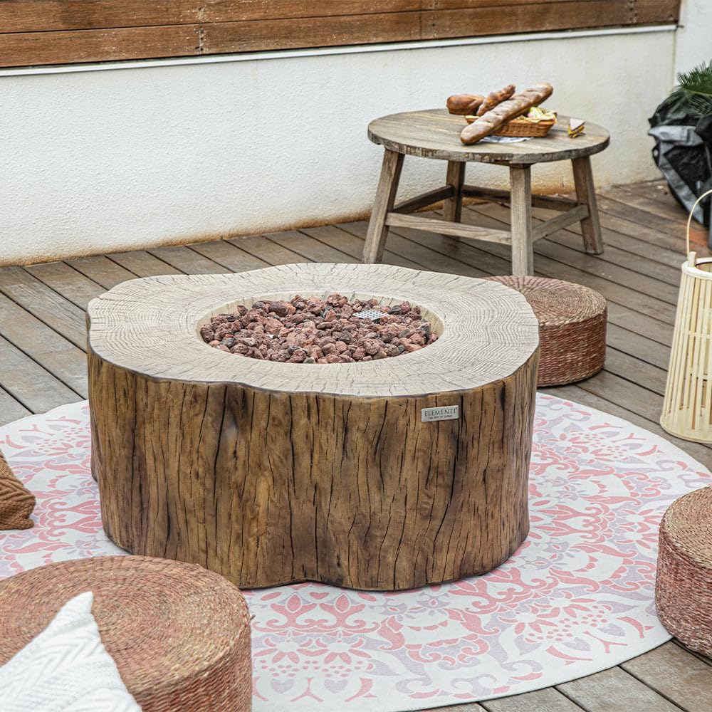Manchester Concrete Fire Pit 42" x 39" Outdoor Patio Firepit Includ...