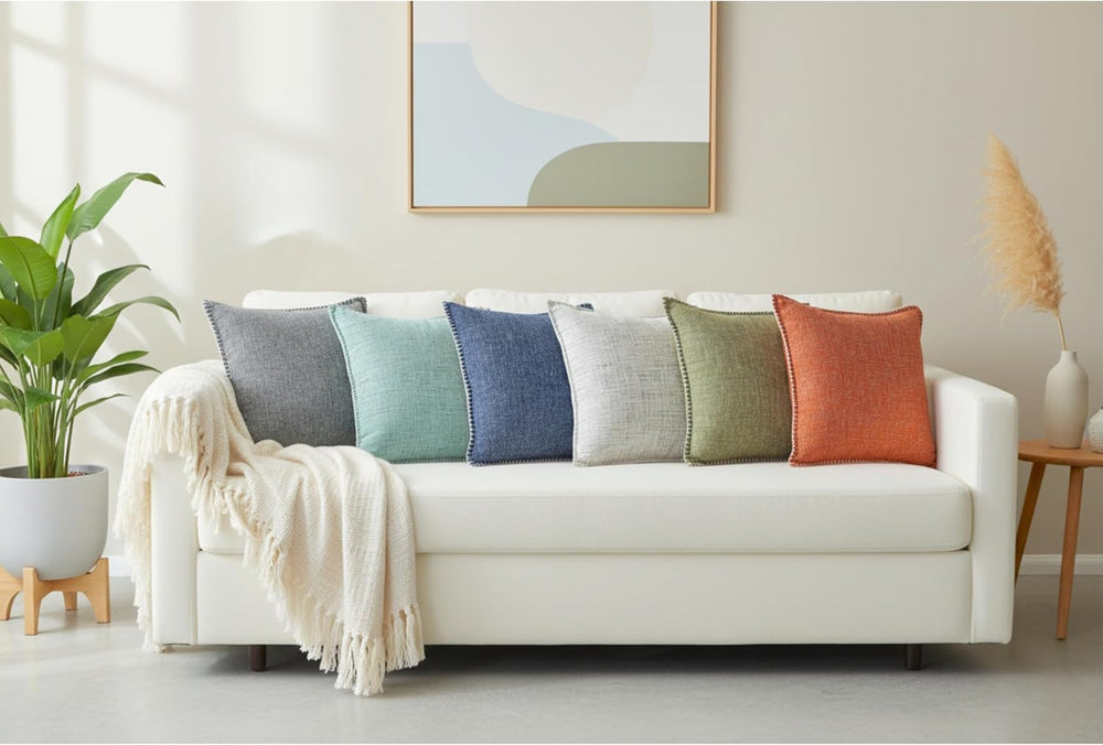 26x26 Pillow Covers Set of 2 Orange, Extra Large Throw Pillow Covers for Couc...