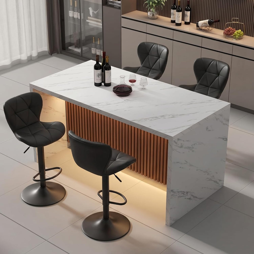 Bar Stools Set of 4, Counter Height Stools for Kitchen Counter,Black