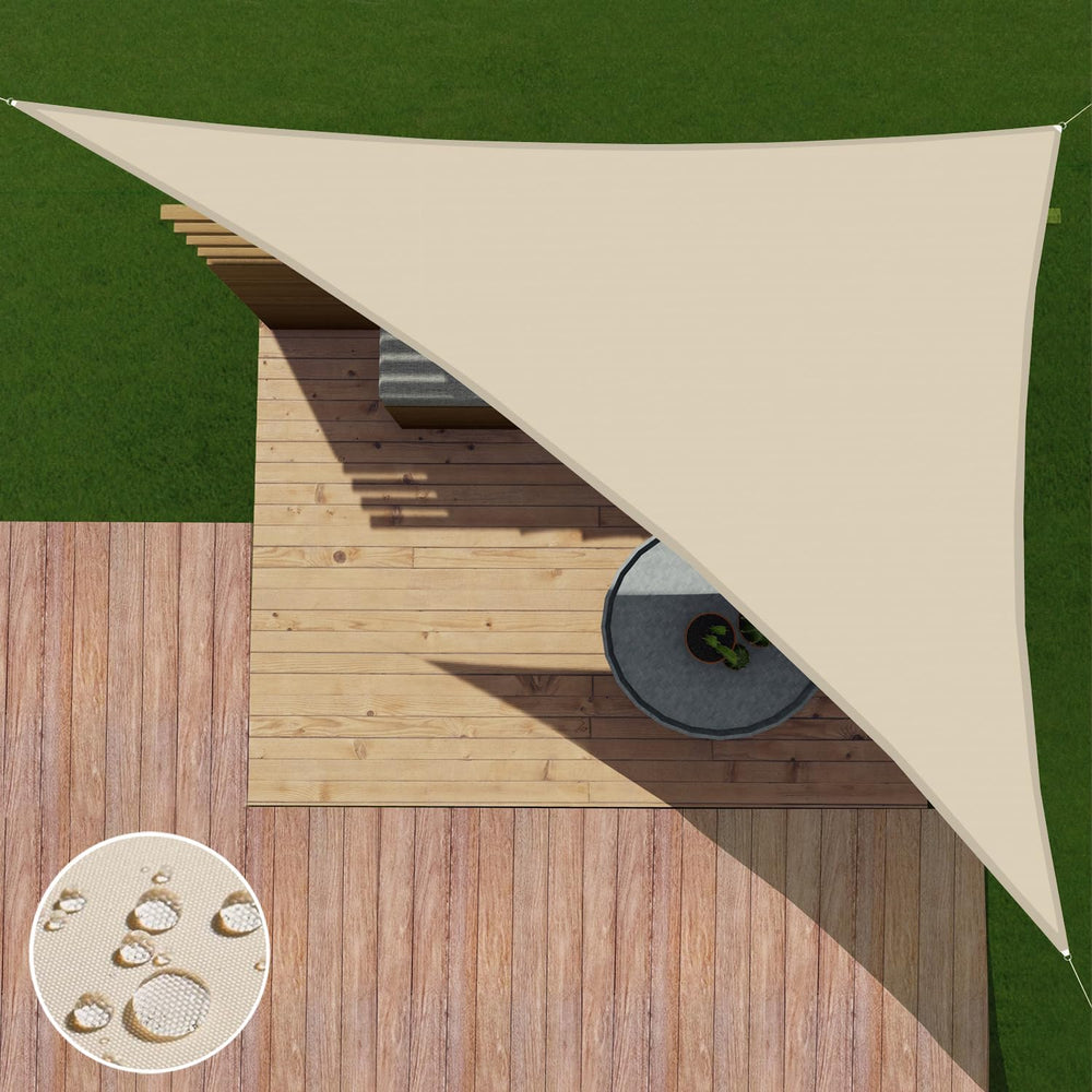 Patio Paradise 12' x 12' x 17' Waterproof Sun Shade Sail Triangle...